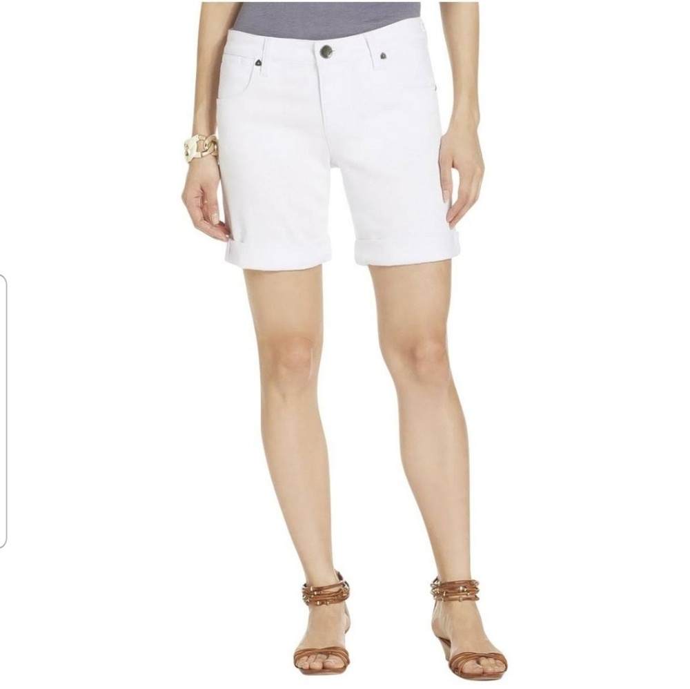 Kut from the Kloth White Boyfriend Shorts